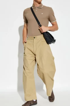 Emporio Armani beige Polo with embroidered logo