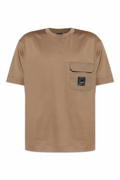 Emporio Armani beige T-shirt with pocket