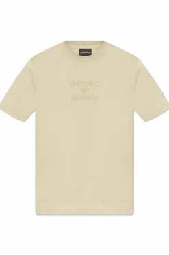 Emporio Armani beige T-shirt with logo