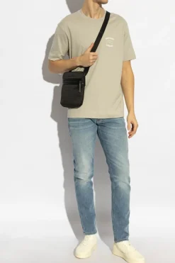 Emporio Armani beige T-shirt with logo