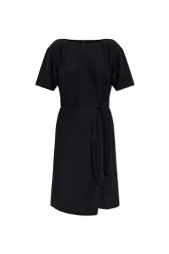 Emporio Armani BLACK Dress with decorative side tie