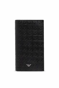 Emporio Armani BLACK Foldable wallet with monogram