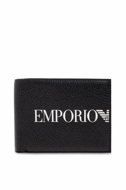 Emporio Armani BLACK Foldable wallet with logo