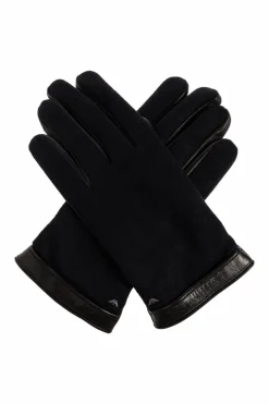 Emporio Armani BLACK Gloves with an application in the shape of a logo