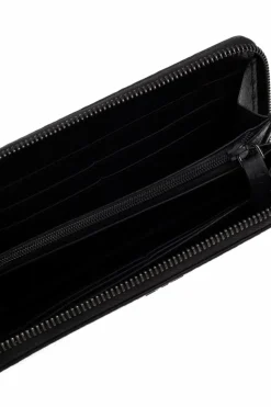 Emporio Armani BLACK Leather wallet with monogram
