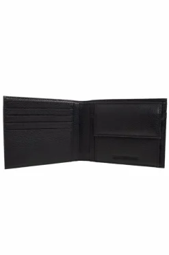 Emporio Armani BLACK Leather wallet with logo