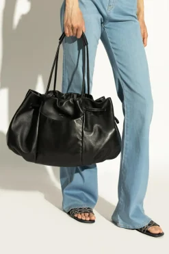 Emporio Armani BLACK Leather shoulder bag