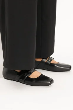 Emporio Armani BLACK Leather ballet flats