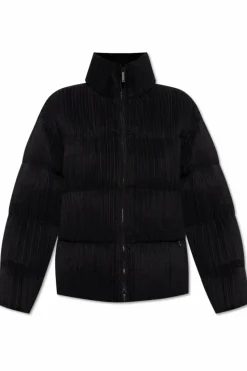 Emporio Armani BLACK Pleated jacket with stand-up collar