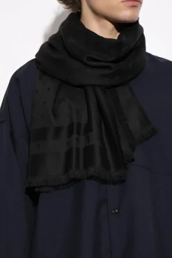 Emporio Armani BLACK Scarf with logo