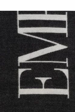 Emporio Armani BLACK Scarf with logo