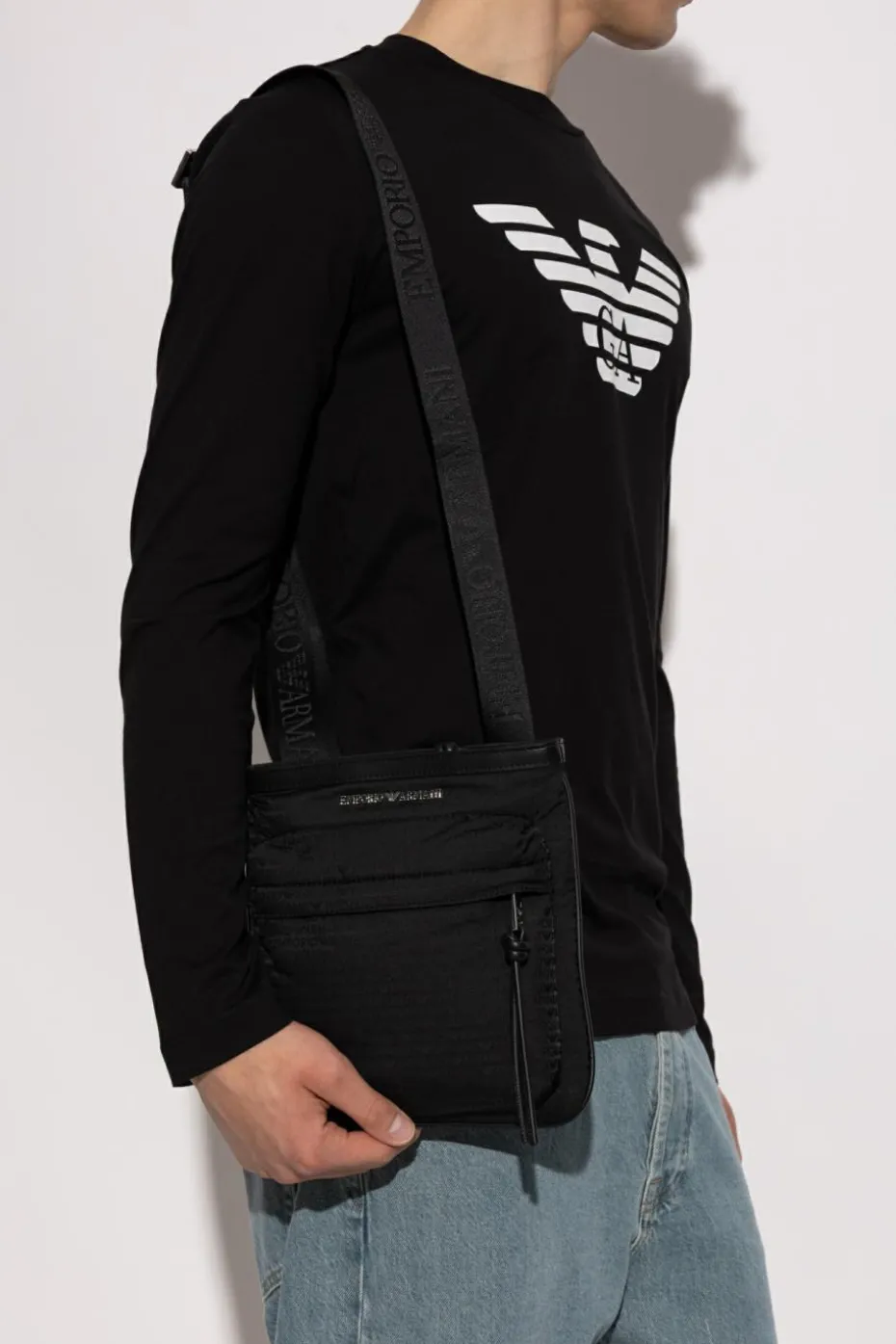 Emporio Armani BLACK Shoulder bag with logo