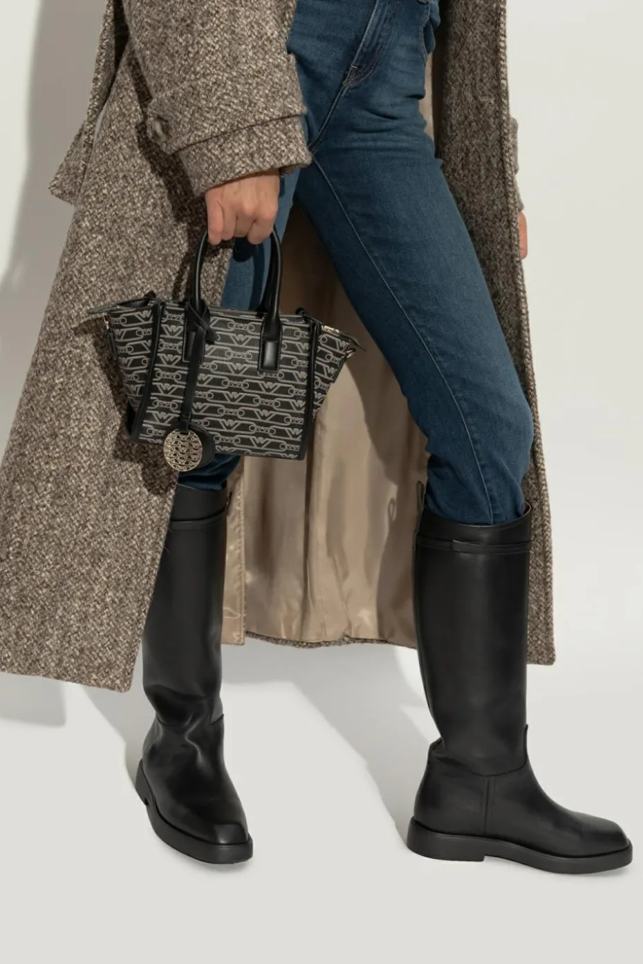 Emporio Armani BLACK Shoulder bag with monogram