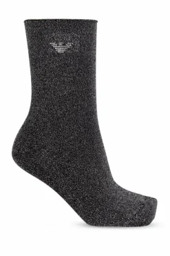 Emporio Armani BLACK Socks with logo