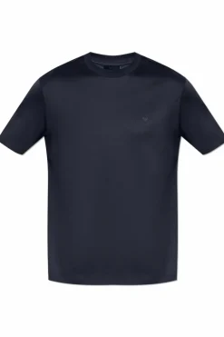 Emporio Armani BLACK T-shirt with rubber logo
