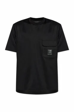 Emporio Armani BLACK T-shirt with pocket