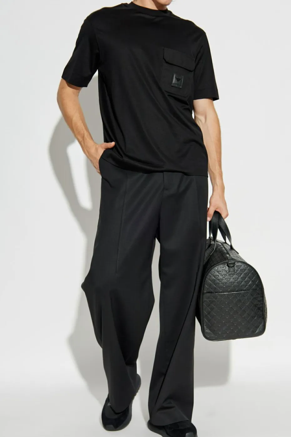 Emporio Armani BLACK T-shirt with pocket