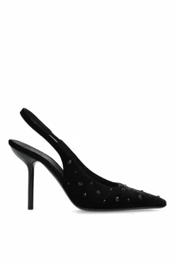 Emporio Armani BLACK Velvet heeled shoes