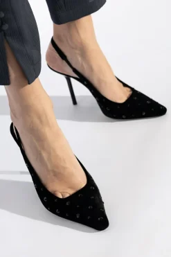 Emporio Armani BLACK Velvet heeled shoes