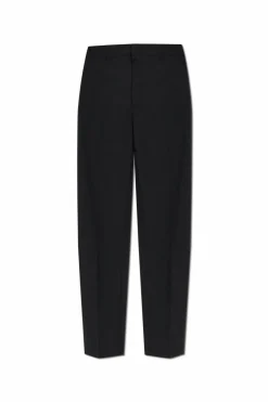Emporio Armani BLACK Wool pleated trousers