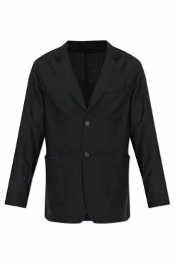 Emporio Armani BLACK Wool blazer with notch lapels