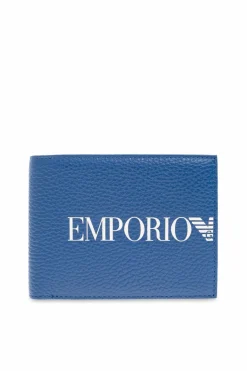 Emporio Armani BLUE Foldable wallet with logo