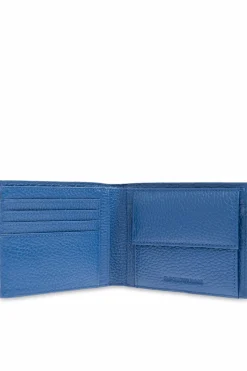 Emporio Armani BLUE Foldable wallet with logo