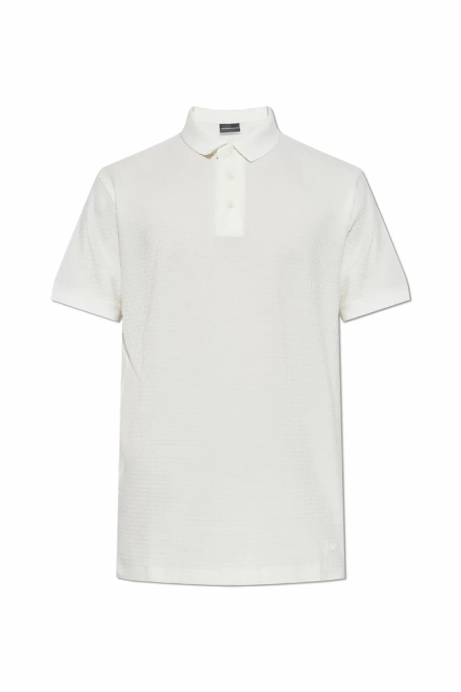 Emporio Armani cream Patterned polo