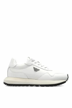 Emporio Armani cream Sneakers with logo