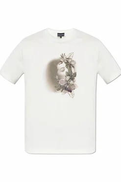 Emporio Armani cream T-shirt from the "Sustainability" collection