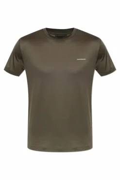Emporio Armani GREEN T-shirt with printed logo
