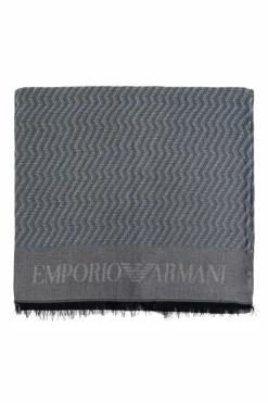 Emporio Armani GREY Patterned scarf