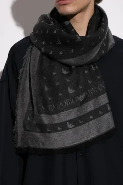 Emporio Armani GREY Scarf with logo