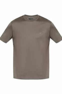 Emporio Armani GREY T-shirt with a rubber logo