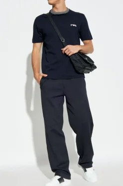 Emporio Armani NAVY BLUE T-shirt from the "Sustainability" collection