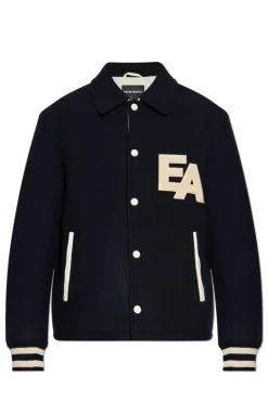Emporio Armani NAVY BLUE Wool jacket with logo