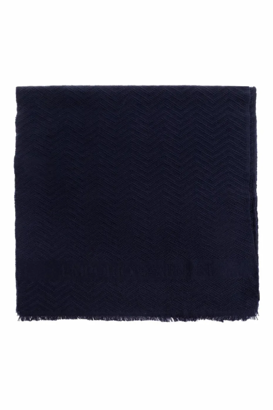 Emporio Armani NAVY BLUE Wool scarf