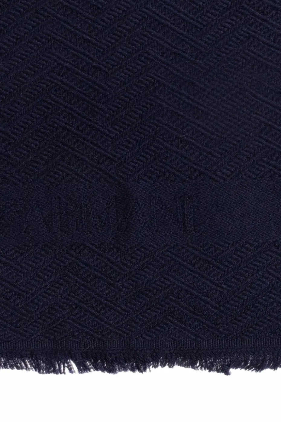 Emporio Armani NAVY BLUE Wool scarf