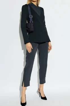 Emporio Armani NAVY BLUE Blazer with double vent at the back