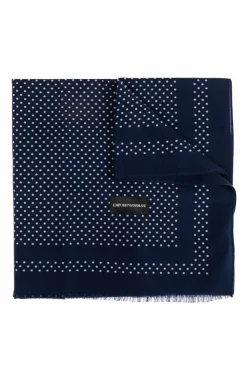Emporio Armani NAVY BLUE Wool scarf