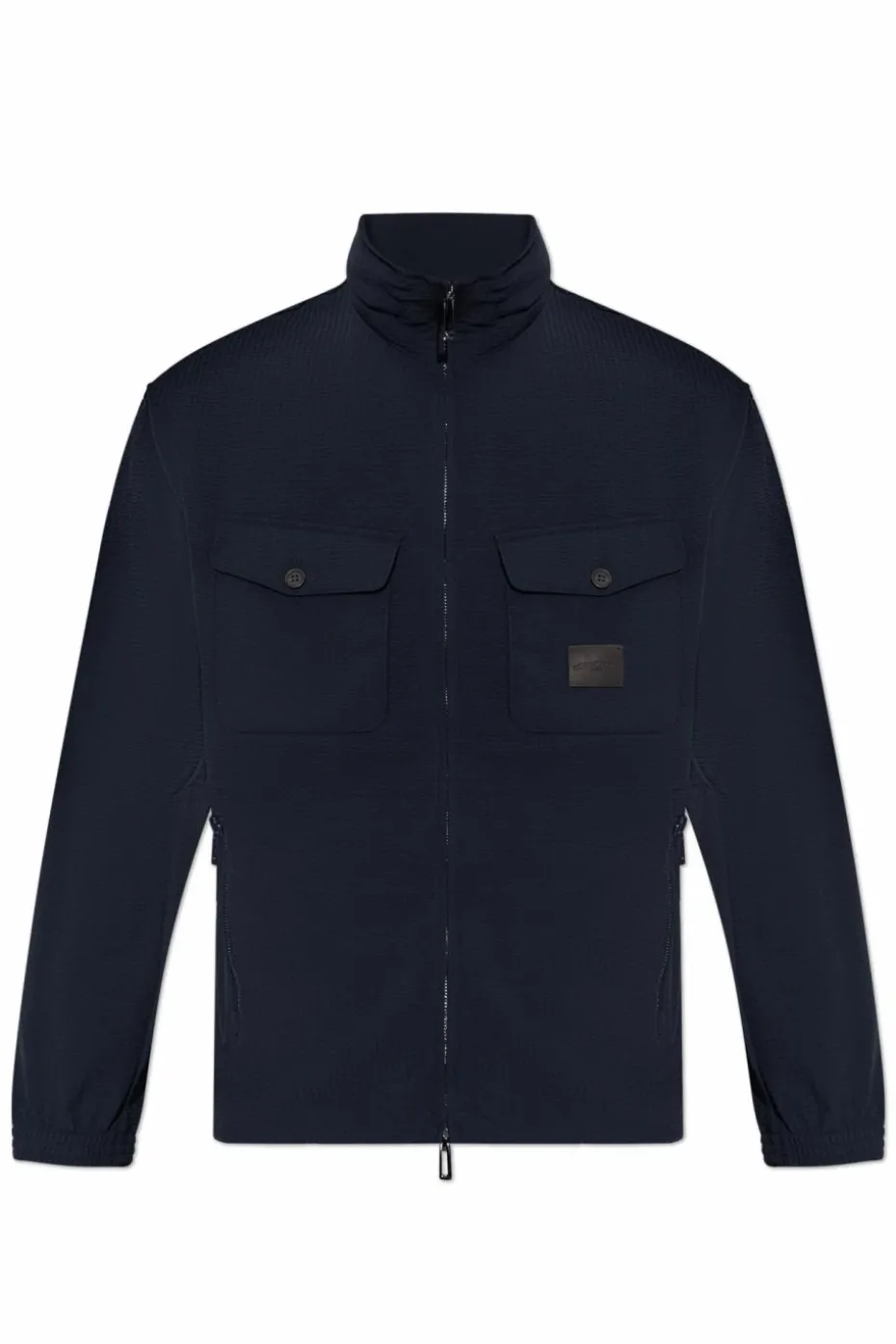 Emporio Armani NAVY BLUE Jacket with logo patch