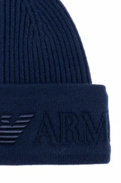 Emporio Armani NAVY BLUE Wool beanie