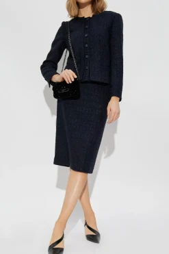 Emporio Armani NAVY BLUE Tweed skirt
