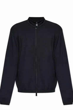 Emporio Armani NAVY BLUE Sweatshirt with stand-up collar