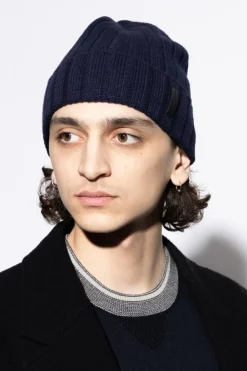 Emporio Armani NAVY BLUE Wool hat