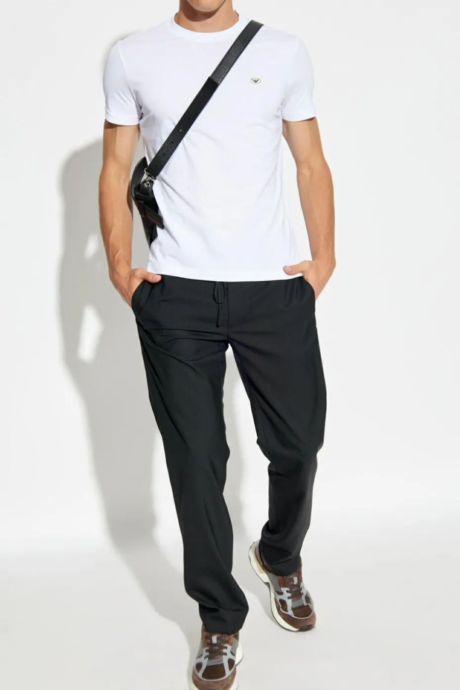 Emporio Armani WHITE T-shirt with logo patch