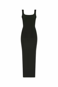 ENTIRE STUDIOS BLACK Dress Square Neck Maxi