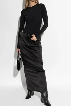 ENTIRE STUDIOS BLACK Long sleeve bodysuit