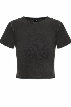 ENTIRE STUDIOS BLACK T-shirt Micro Waffle