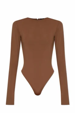 ENTIRE STUDIOS BROWN Long sleeve bodysuit
